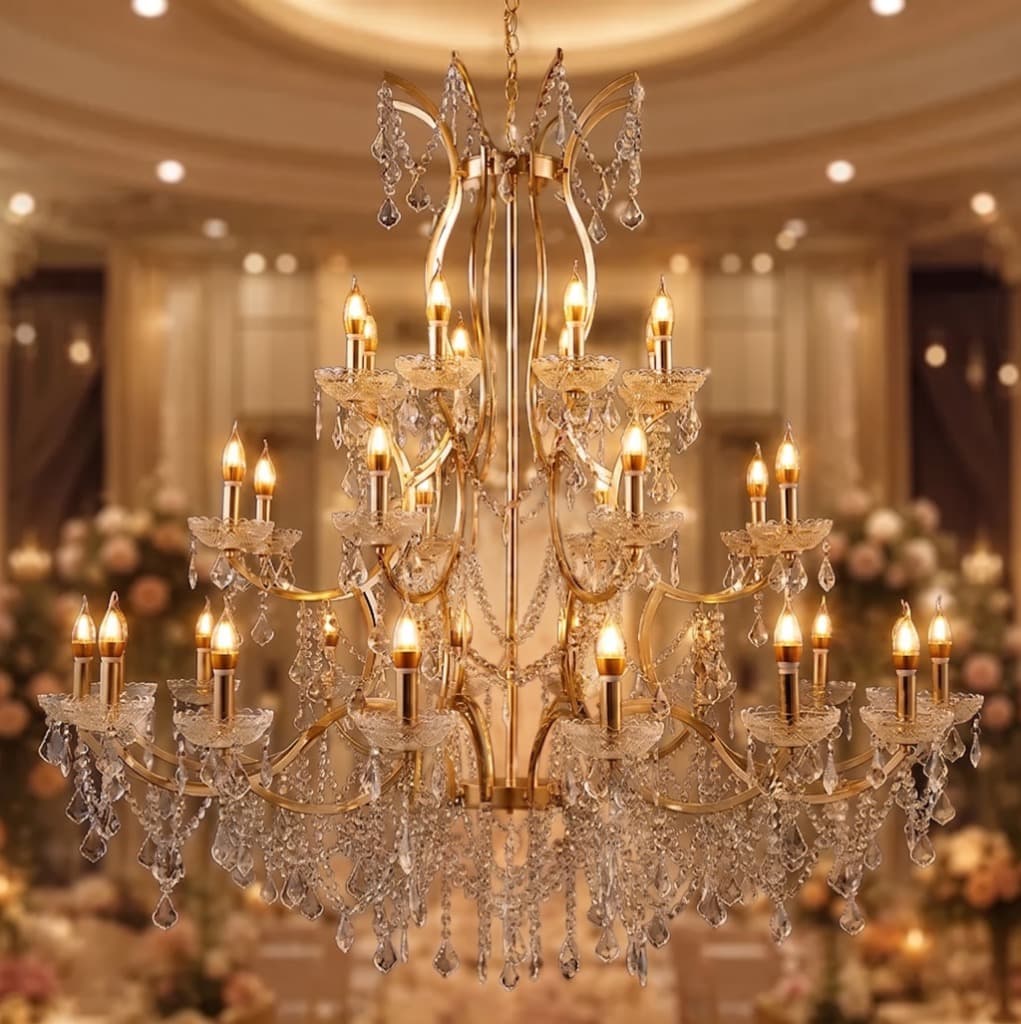LAMPU HIAS CHANDELIER CRYSTAL MEWAH K32